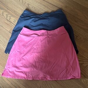 Pink and Navy Women's Lou Keith Tennis Skirt Set Size Small